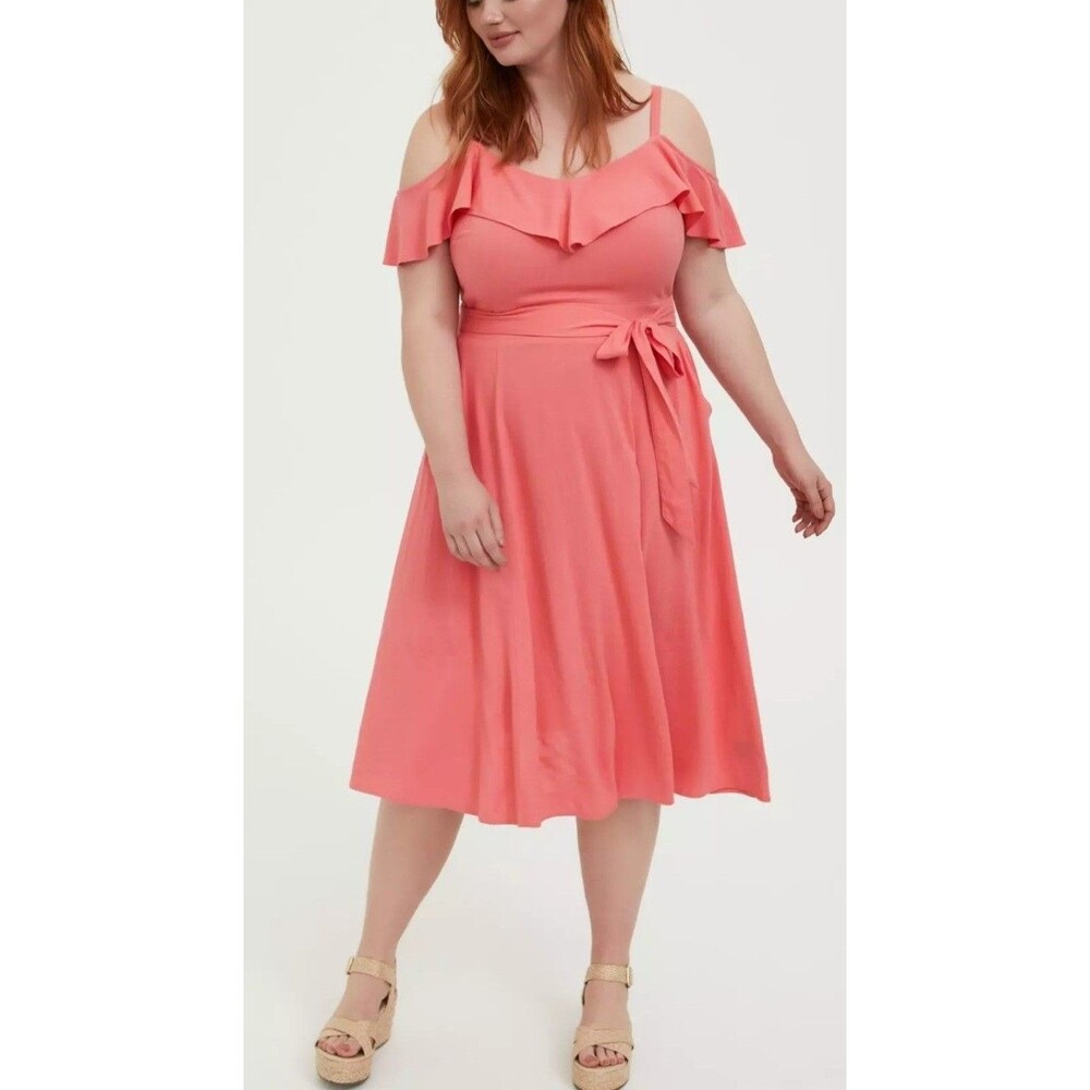 Torrid Dress Women's Size 16  Of The Shoulders,,100% Rayón, 20 Inch Of Armp To A
